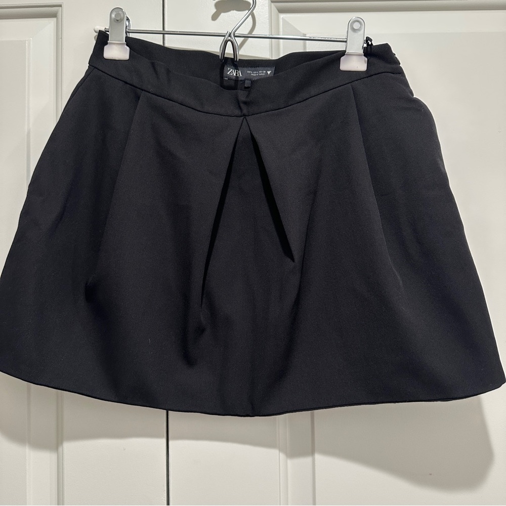 Zara Black A-Line Skirt